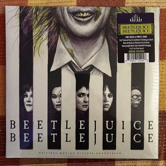 Beetlejuice Beetlejuice Soundtrack 2-LP ~ Exclusive Color + Art Print ~ Sealed! - Picture 4 of 5